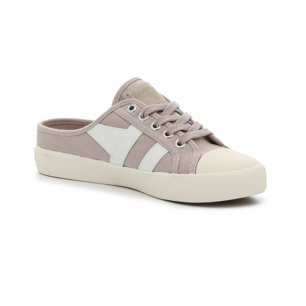 Gola Coaster Mule Sneakers Dusty Rose Pink Canvas Slip On‎ Shoes Lace Up Size 9